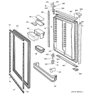 FRESH FOOD DOOR Diagram and Parts List for PTI22MBMALBB  General Electric Refrigerator
