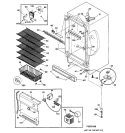 CABINET Diagram and Parts List for FUF20DMARWH  General Electric Freezer