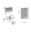 UNIT PARTS Diagram and Parts List for FF16DSCRWH  General Electric Freezer