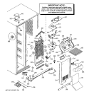 FREEZER SECTION Diagram and Parts List for PSI23SGMAFBS  General Electric Refrigerator