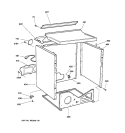 CABINET Diagram and Parts List for DPSQ475GT5WW  General Electric Dryer