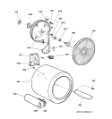 DRUM Diagram and Parts List for DPSQ475GT5WW  General Electric Dryer