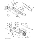 BACKSPLASH, BLOWER & MOTOR ASSEMBLY Diagram and Parts List for DPXQ473GT5WW  General Electric Dryer