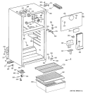 CABINET Diagram and Parts List for HTR15ABMDRCC  Hotpoint Refrigerator