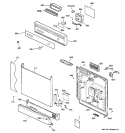 Part Location Diagram of WD34X10843 GE ESCUTCHEON & INSERT Assembly