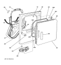 FRONT PANEL & DOOR Diagram and Parts List for NBXR463GB0WW  Hotpoint Dryer