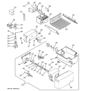 ICE MAKER & DISPENSER Diagram and Parts List for HSS22DDMDWH  Hotpoint Refrigerator