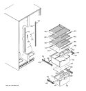 FRESH FOOD SHELVES Diagram and Parts List for HSS22DDMDWH  Hotpoint Refrigerator