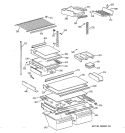 SHELF PARTS Diagram and Parts List for TBE19PASNRWW  General Electric Refrigerator