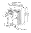 FRESH FOOD DOOR Diagram and Parts List for TBK19PAXERWW  General Electric Refrigerator