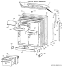 FRESH FOOD DOOR Diagram and Parts List for TBH22PASFRWW  General Electric Refrigerator