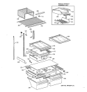 SHELF PARTS Diagram and Parts List for TBK25PAXERAA  General Electric Refrigerator