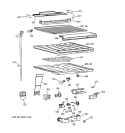 COMPARTMENT SEPARATOR PARTS Diagram and Parts List for TBK25PAXERAA  General Electric Refrigerator