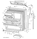 FRESH FOOD DOOR Diagram and Parts List for TBX24ZIXCRAA  General Electric Refrigerator