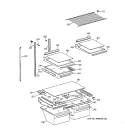 SHELF PARTS Diagram and Parts List for TBX21CIXFRAA  General Electric Refrigerator