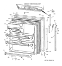 FRESH FOOD DOOR Diagram and Parts List for TBX21CIZHRBB  General Electric Refrigerator