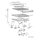 COMPARTMENT SEPARATOR PARTS Diagram and Parts List for TBX21CIZKRBB  General Electric Refrigerator