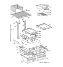 SHELF PARTS Diagram and Parts List for TBT25PAXKRWW  General Electric Refrigerator