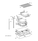 SHELF PARTS Diagram and Parts List for TBX18CIXPRWW  General Electric Refrigerator
