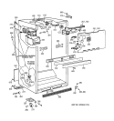 CABINET PARTS Diagram and Parts List for TBX21CIXJRWW  General Electric Refrigerator