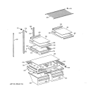 SHELF PARTS Diagram and Parts List for TBX21CIXJRWW  General Electric Refrigerator