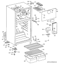 CABINET Diagram and Parts List for GTT16BBMDRCC  General Electric Refrigerator