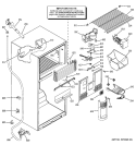 FREEZER SECTION Diagram and Parts List for GTS19ZCMBRBB  General Electric Refrigerator