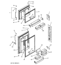 DOORS Diagram and Parts List for GTS18SBMCRBS  General Electric Refrigerator