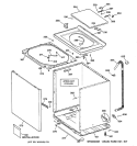 CABINET, COVER & FRONT PANEL Diagram and Parts List for WSSE5210B1CC  General Electric Washer