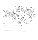 CONTROLS & BACKSPLASH Diagram and Parts List for WJSE3110A0CC  General Electric Washer