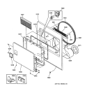 FRONT PANEL & LINT FILTER Diagram and Parts List for DBL333EB0CC  General Electric Dryer