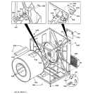 CABINET & DRUM Diagram and Parts List for DBL333EB0CC  General Electric Dryer