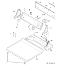 CONTROLS & TOP PANEL Diagram and Parts List for DVL223GB0WW  General Electric Dryer