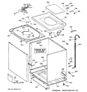 CABINET, COVER & FRONT PANEL Diagram and Parts List for WCCB1030B0KC  General Electric Washer