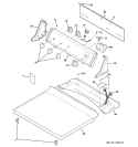 CONTROLS & TOP PANEL Diagram and Parts List for DPR483GA0WW  General Electric Dryer