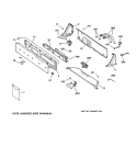 CONTROLS & BACKSPLASH Diagram and Parts List for WLE4000B1WW  General Electric Washer
