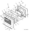 Part Location Diagram of WB56T10097 GE FRAME DOOR SIDE