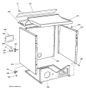 CABINET Diagram and Parts List for DWSR405EB0CC  General Electric Dryer