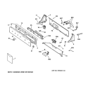 CONTROLS & BACKSPLASH Diagram and Parts List for WBB5500B0WW  General Electric Washer