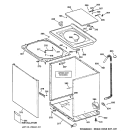 CABINET, COVER & FRONT PANEL Diagram and Parts List for WBB5500B0WW  General Electric Washer