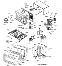 MICROWAVE Diagram and Parts List for JE1840WB002  General Electric Microwave