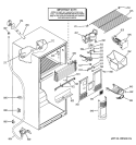 FREEZER SECTION Diagram and Parts List for GTS18DCMCLWW  General Electric Refrigerator
