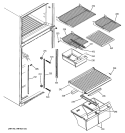 FRESH FOOD SHELVES Diagram and Parts List for GTS18DCMCLWW  General Electric Refrigerator