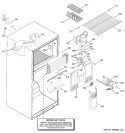 FREEZER SECTION Diagram and Parts List for GTS18IBMCRWW  General Electric Refrigerator