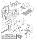 FREEZER SECTION Diagram and Parts List for PTS25LBMARBB  General Electric Refrigerator