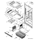 CABINET SHELVING Diagram and Parts List for TCX22ZASBRAD  General Electric Refrigerator