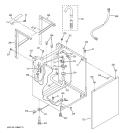 WASHER CABINET & DRYER SUPPORT Diagram and Parts List for WSM2420TAACC  General Electric Washer Dryer Combo