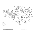 CONTROLS & BACKSPLASH Diagram and Parts List for WLE6000B1WW  General Electric Washer