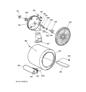 DRUM Diagram and Parts List for DPSR483GA0CC  General Electric Dryer