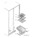 FREEZER SHELVES Diagram and Parts List for RSG20DDMCFWW  General Electric Refrigerator